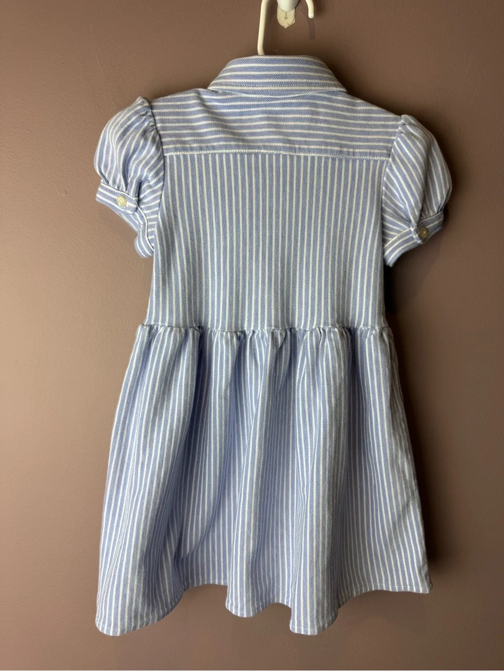 Ralph Lauren Blue White Stripe Dress 24M